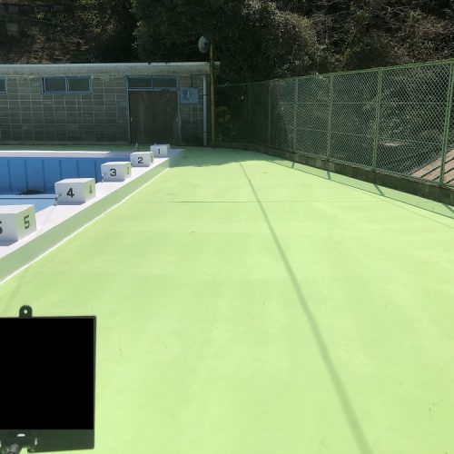 静岡県　小学校プール塗装（プールサイド）
